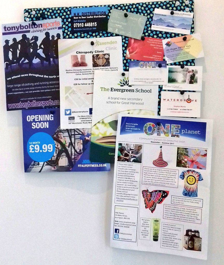 Local businesses bring a card for the community board. New addition @54AbbeyStreet 
#Baxenden#Accrington #rossendale   #hyndburn #haslingden