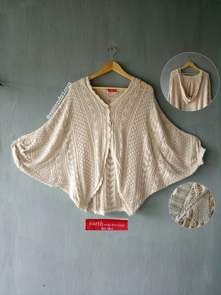 secondzious's tweet image. Knittwear Cardigan Oversize by Earth Music &amp;amp; Ecology | P 65 LD 137 UK F/ XL 
Info &amp;amp; Detail =&amp;gt; line.me/ti/p/~secondzi…