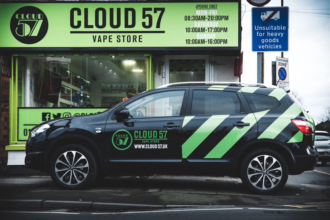 Cloud57uk's tweet photo. Our #Cloud57 car is pretty hard to miss! If you see us around give us a wave! Our stores are open 7 days a week until late all week nights. https://t.co/BfsqOMFoaK