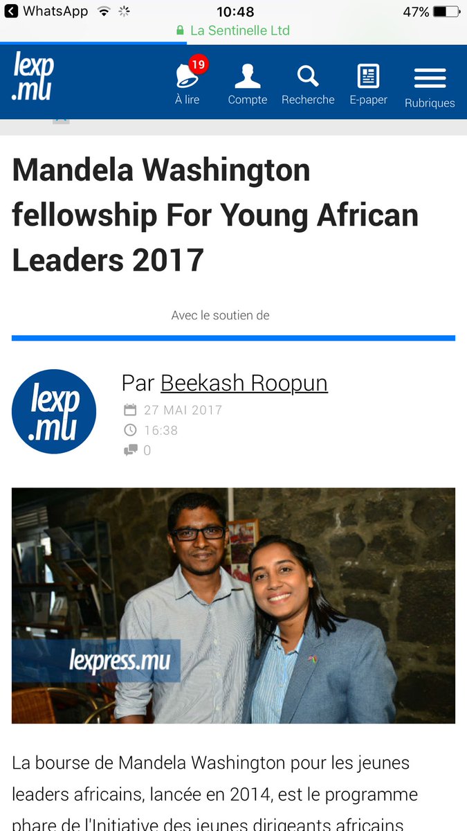 AnoushaJunggee's tweet photo. #Yalicouple π #MWF16 and #MWF17 - @dartmouth (2016) & @NotreDame (2017). @WashFellowship #Mauritius team! We made it!! https://t.co/fjgR8s7C4D