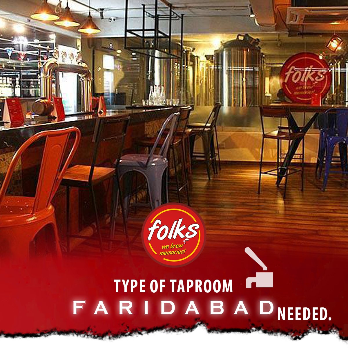 FBrewpub's tweet image. #Folks is here to shape #Faridabad into a happier place witth best #craft #beer in the city :)