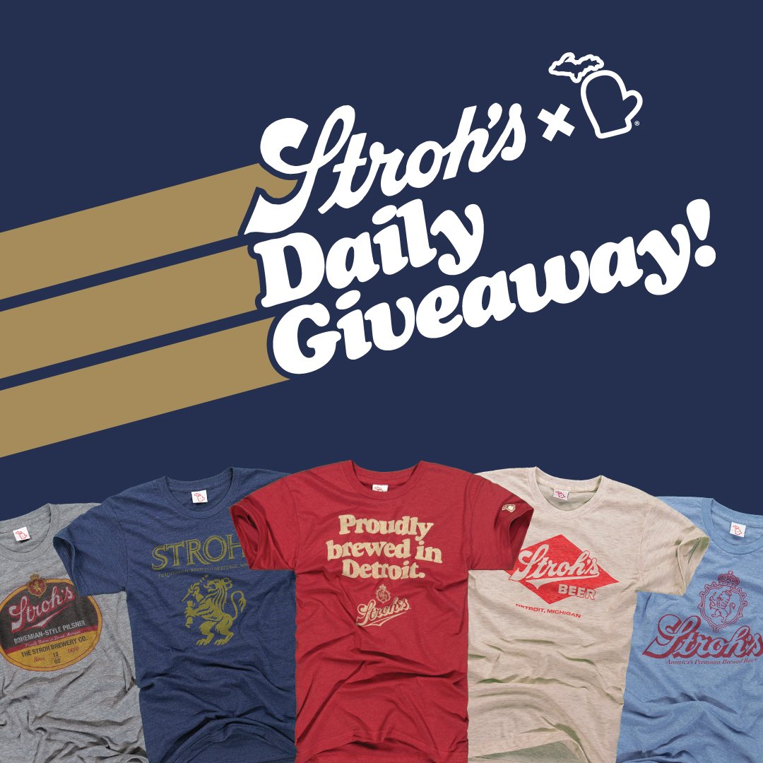 Stroh's and The Mitten State have teamed up to give away a vintage tee every day this month. Head here to enter: themittenstate.com/StrohsGiveaway