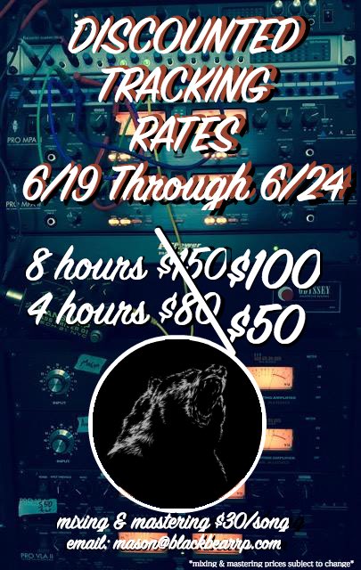 Who wants to get to work? Tag a friend who's ready to get into the #studio!

Email mason@blackbearrp.com to schedule a session!