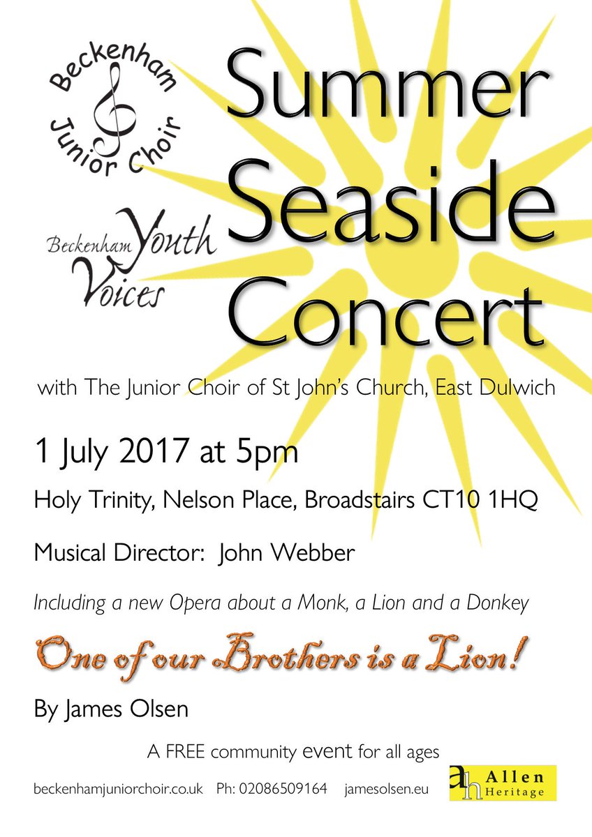 Fancy a day out by the Seaside come and see our summer concert and the lion opera and its free🌞🌞🌞