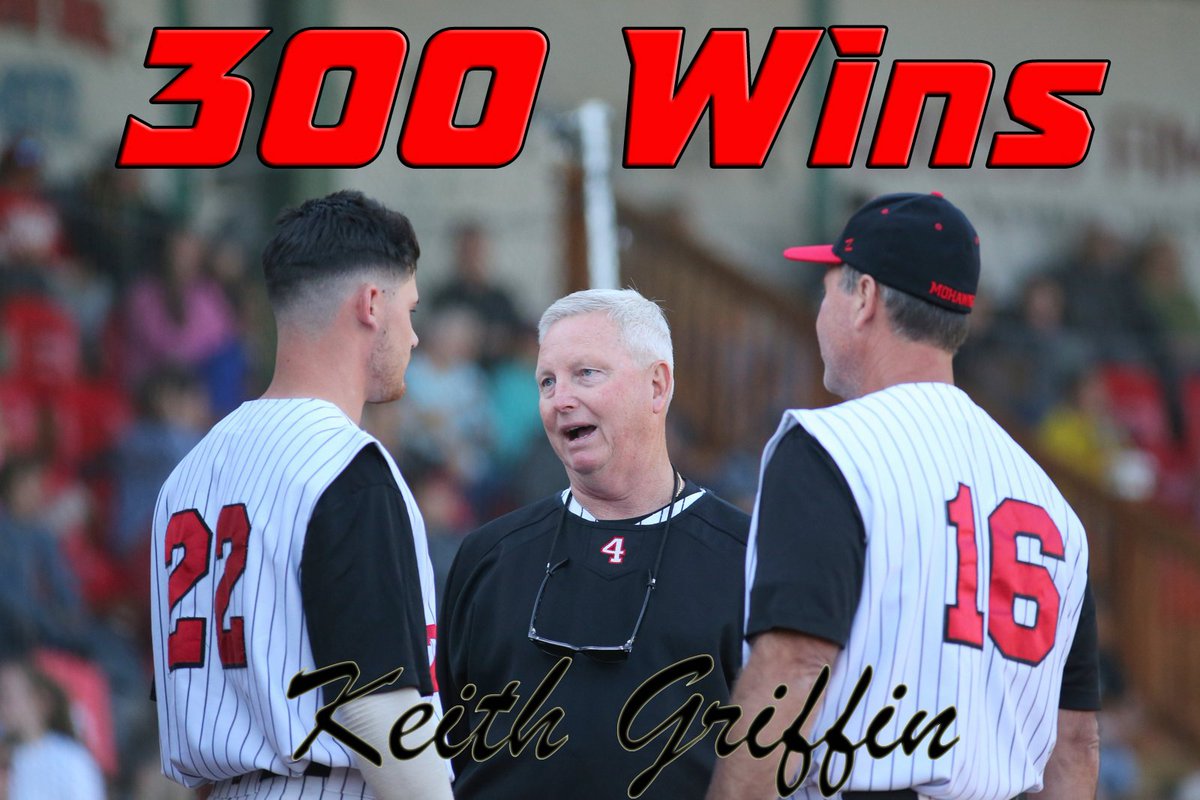Congratulations to Keith Griffin, won his 300th game as the Mohawks head coach this past weekend