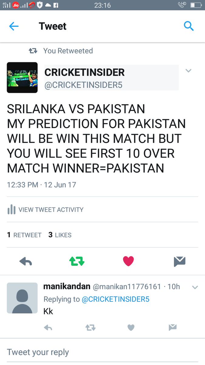 CRICKETINSIDER5's tweet photo. Sorry bro my session loss but we love predict because this is my passion https://t.co/EI21KvQOpu