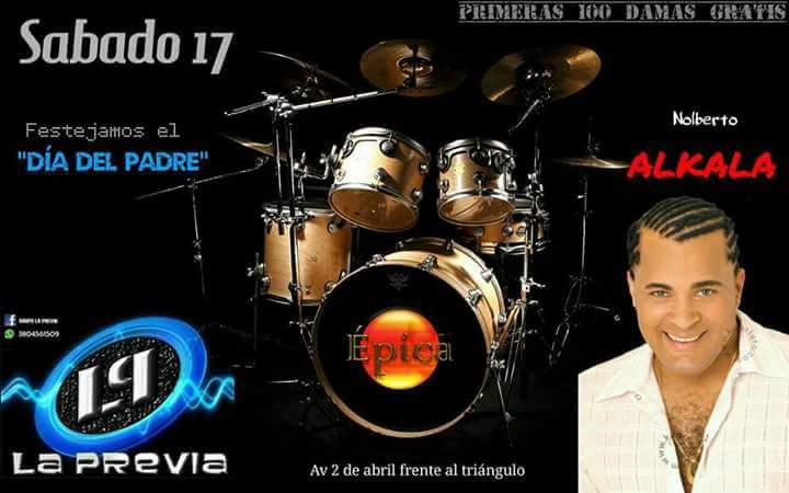 ChinoAvila93's tweet photo. Por primera vez en #ÉpicaBar se presenta este sábado 17/06 #Alkala
Festejamos el día del Padre. Artistas invitados #LaPrevia https://t.co/aRKYj9lFRG
