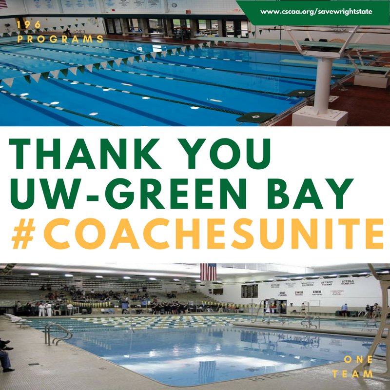 CSCAA's tweet photo. More love from the @HorizonLeague - Thank-you to @GBPhoenixSwim #coachesunite https://t.co/uDrD4t0kIx @WSUSwimCoach https://t.co/JXoHn012Kr