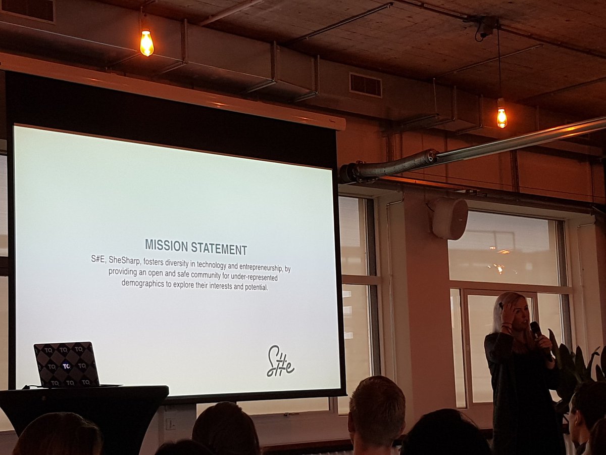 TranChristian's tweet photo. Amanda, cofounder of SheSharp explaining how to combat stereotypes at #TQAms #diversity #womenintech https://t.co/B3k7HjNpKa