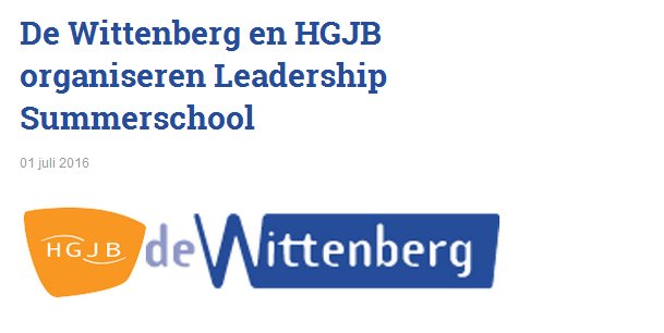 #Summerschool The #Leader in me?! Met <a href="/BenTiggelaar_BT/">Ben Tiggelaar</a> e.a. Bestel nu je kaarten! dewittenberg.nl/summerschool #leadership #BenTiggelaar