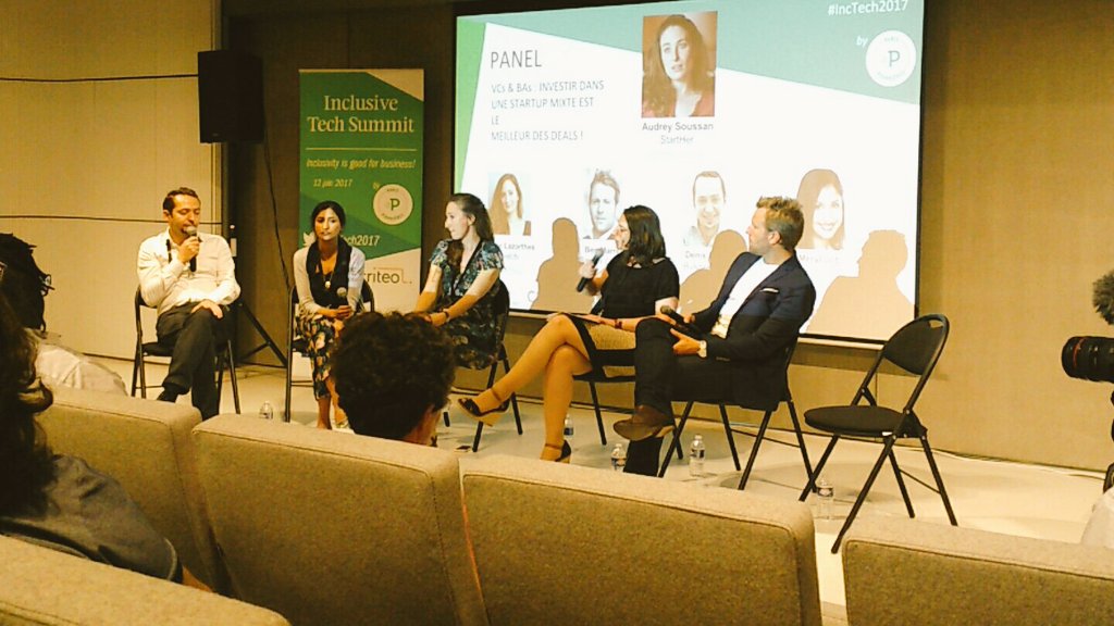 Les femmes entrepreneurEs manquent de références en France d'après <a href="/CelineLz/">Celine Lazorthes</a>, fondatrice de @Leetchiweb ! #IncTech2017 #8to50goal