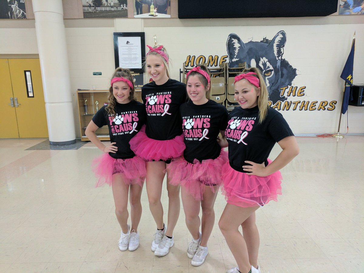paolahighschool's tweet photo. Cheer camp proves there is safety in numbers. #wgcs #GoUs https://t.co/H3uYqbyjIQ