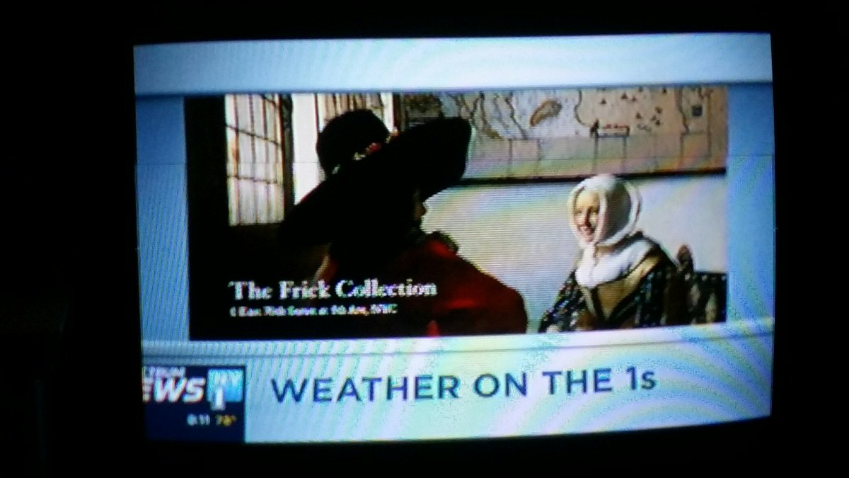 TV screen with Frick image