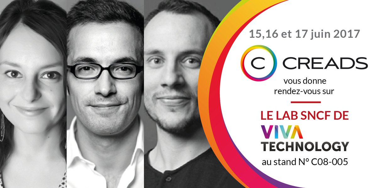[#Event by <a href="/VivaTech/">VivaTech</a>] J-3 : #VivaTech2017 ➡️ #RDV sur le Lab <a href="/SNCF/">❌</a> avec <a href="/Elodie_Delgado/">Elodie Delgado-Pozo</a>, @julienmechin &amp; <a href="/seb_fernandes/">Sébastien Fernandes</a> 🙂 cc @SNCF_Digital