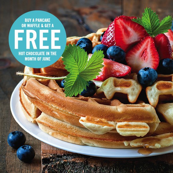 ThePresidentCT's tweet photo. Treat yourself to a something sweet this winter. Order a waffle or pancake and get a free hot chocolate. #PHWinter https://t.co/YeXvv2tc0G