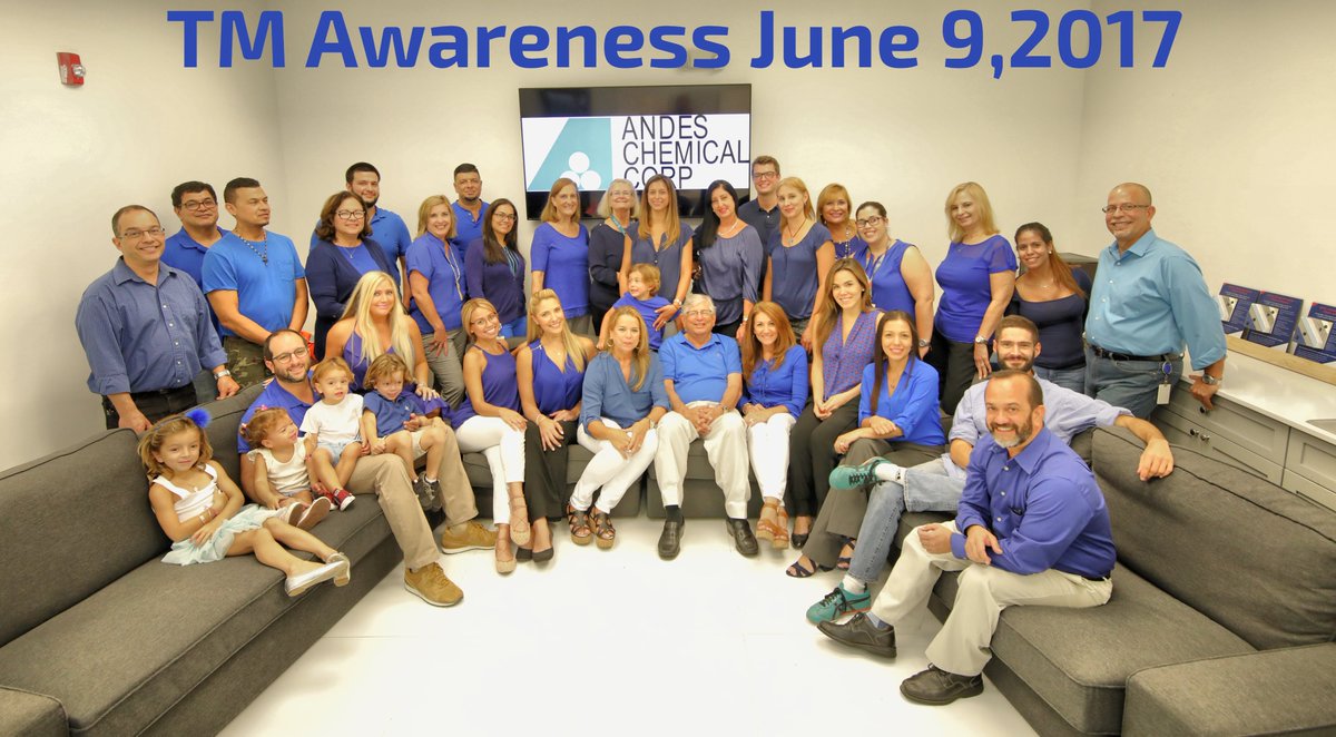 Andeschem's tweet photo. The Andes team showing their support on #TransverseMyelitis Awareness Day - June 9, 2017. Visit https://t.co/DIzjm8qaHX to learn more. https://t.co/xbZJI6zH6i
