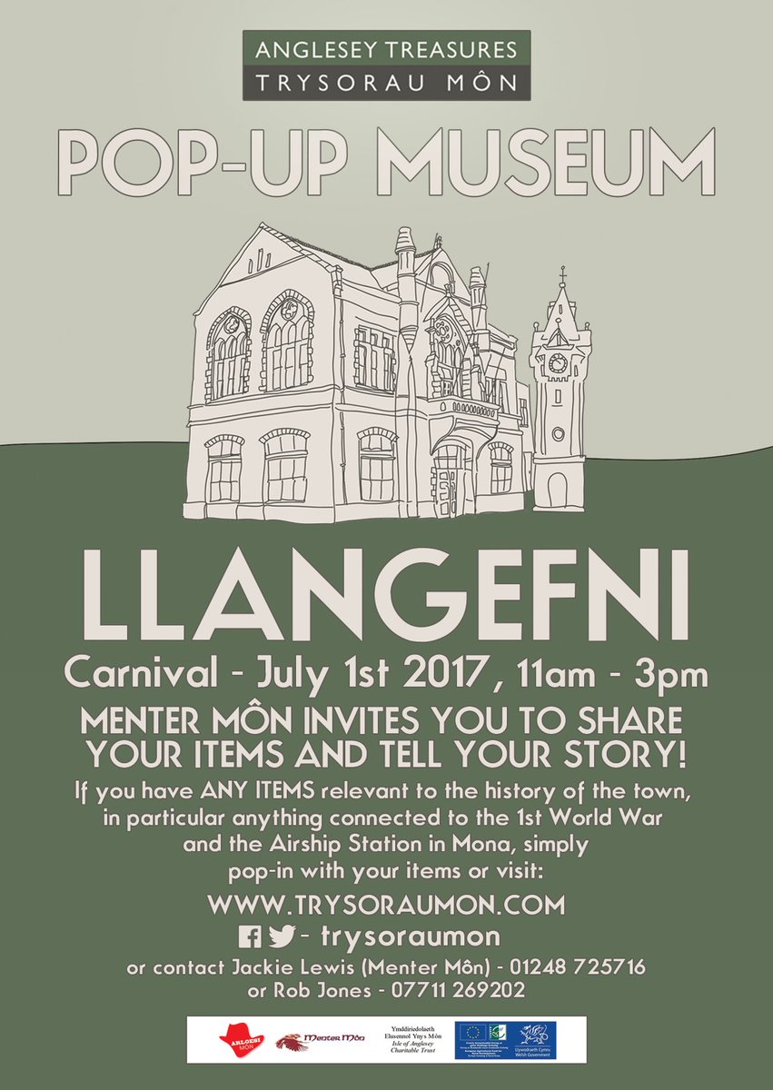 TrysorauMon's tweet photo. Our next #Anglesey Treasures Pop-Up Museum will be at Llangefni Carnival on the 1st July, 2017. Do you have any items to share? https://t.co/j0AMlfUjH8