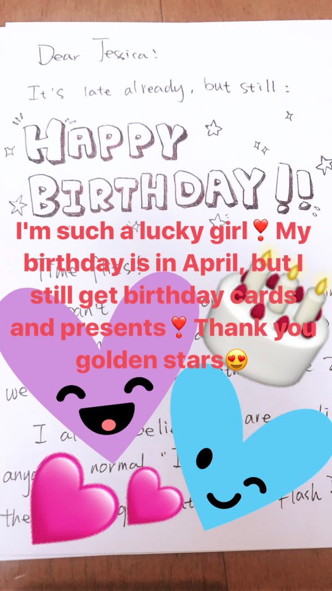 sicafeed's tweet photo. [INSTAGRAM STORY] jessica.syj: I'm such a lucky girl❣️My birthday is in April, but I still get birthday cards a… https://t.co/7eCYp6WhVJ https://t.co/tjeWsc5MaJ