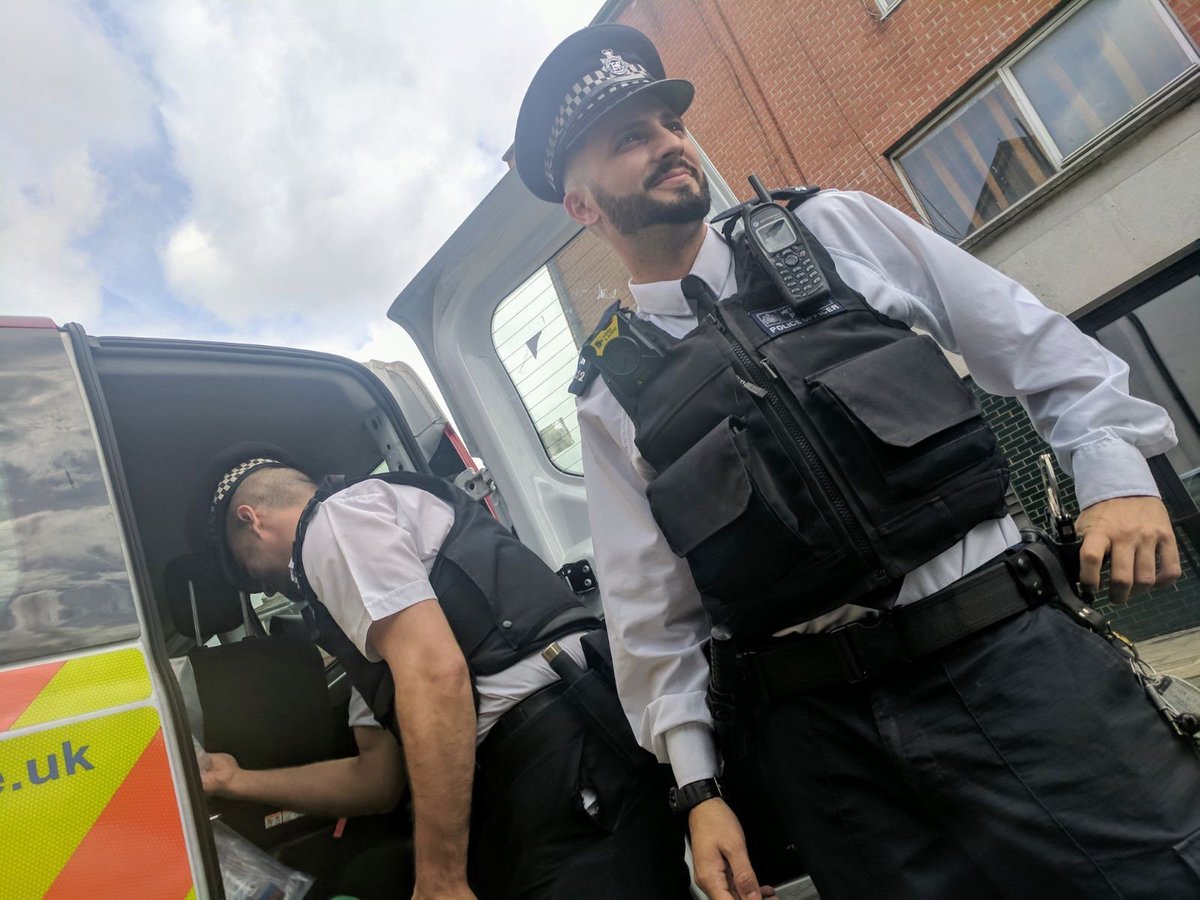MPSCamdenSquare's tweet photo. Early morning wake up call..One male arrested 4 a serious offence PC Akbary showing the young PC Azzopardi how its done.Apparently #TheMet https://t.co/ICvyMBY0EJ