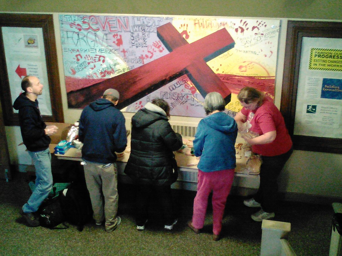 #AsWeGatherBibleStudy Fridays-9:30am-ROFUM 320 W 7th St, Royal Oak-MI-Bible Study-Breakfast-making sandwiches for the needy All are Welcome!
