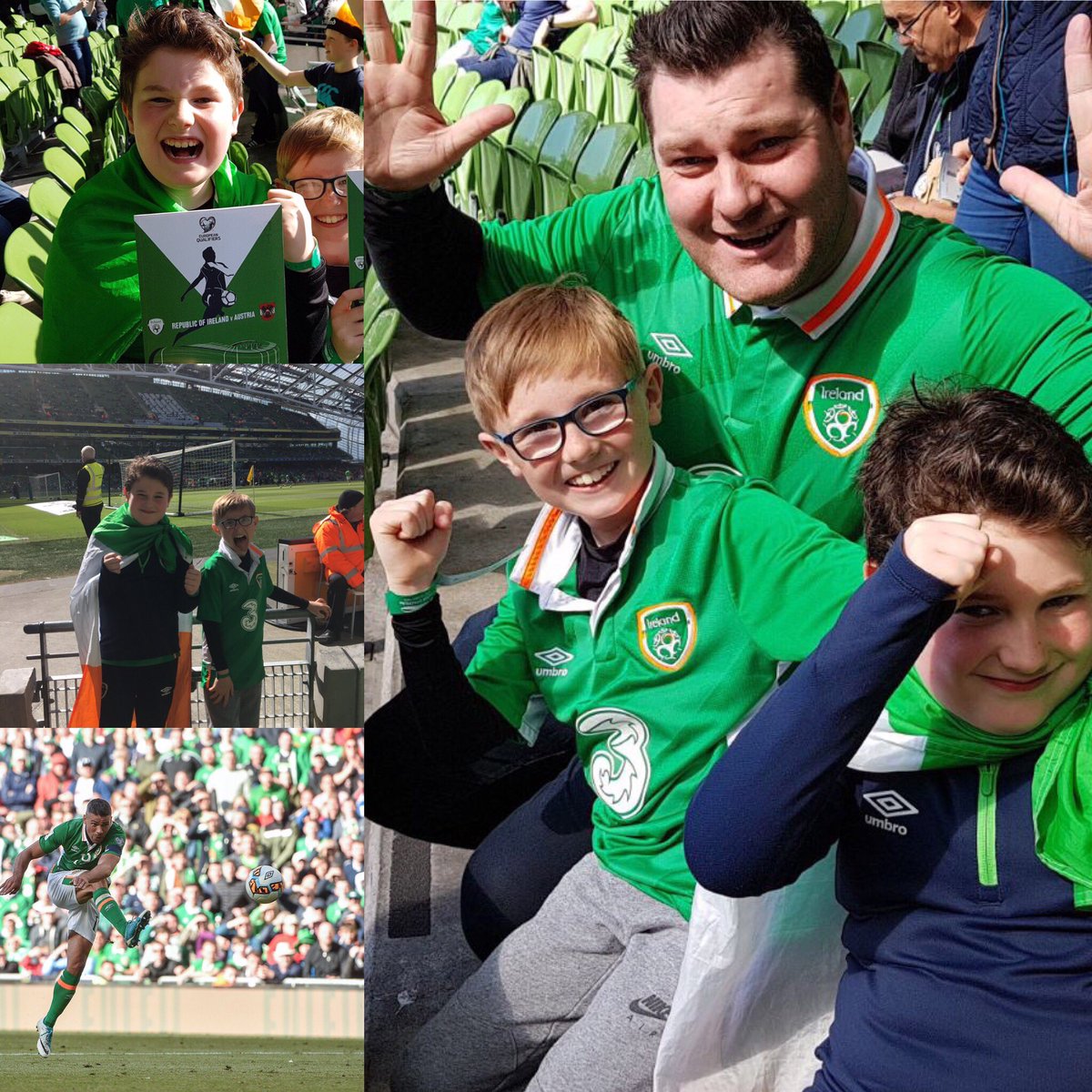 kevarmstrong50's tweet photo. What a game, the kids loved it, We can't wait for September, @COYBIG @FAIreland @AVIVAStadium #IREAUT https://t.co/yUmQ5uOJEy