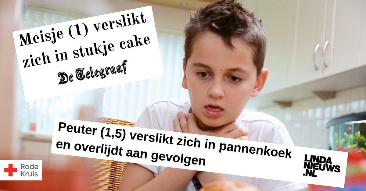 Je hoopt het nooit mee te maken... Maar wat moet je doen als je kind zich verslikt? Lees onze tips: rodekru.is/verslikking-ki…