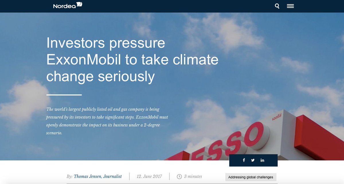 SasjaBeslik's tweet photo. We do make a difference when we act. And we need to act more. https://t.co/uhtW1yd5vs #climatechange #Exxon #Nordea https://t.co/OACRfmgtWj