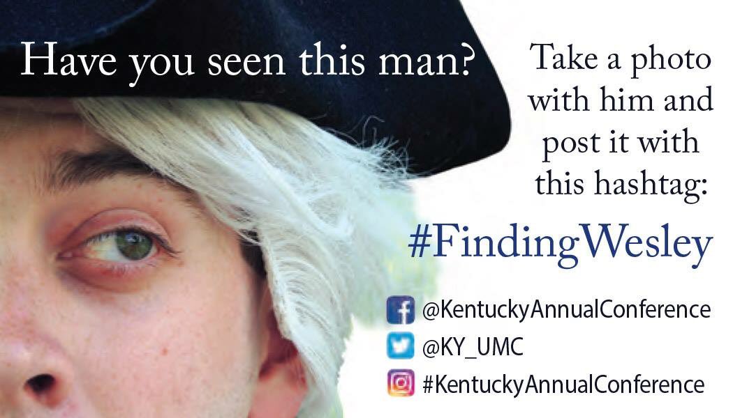 KY_UMC's tweet photo. Have you seen this man? Take a photo with him and
post it with this hashtag: #FindingWesley https://t.co/TjrmuO9q8x