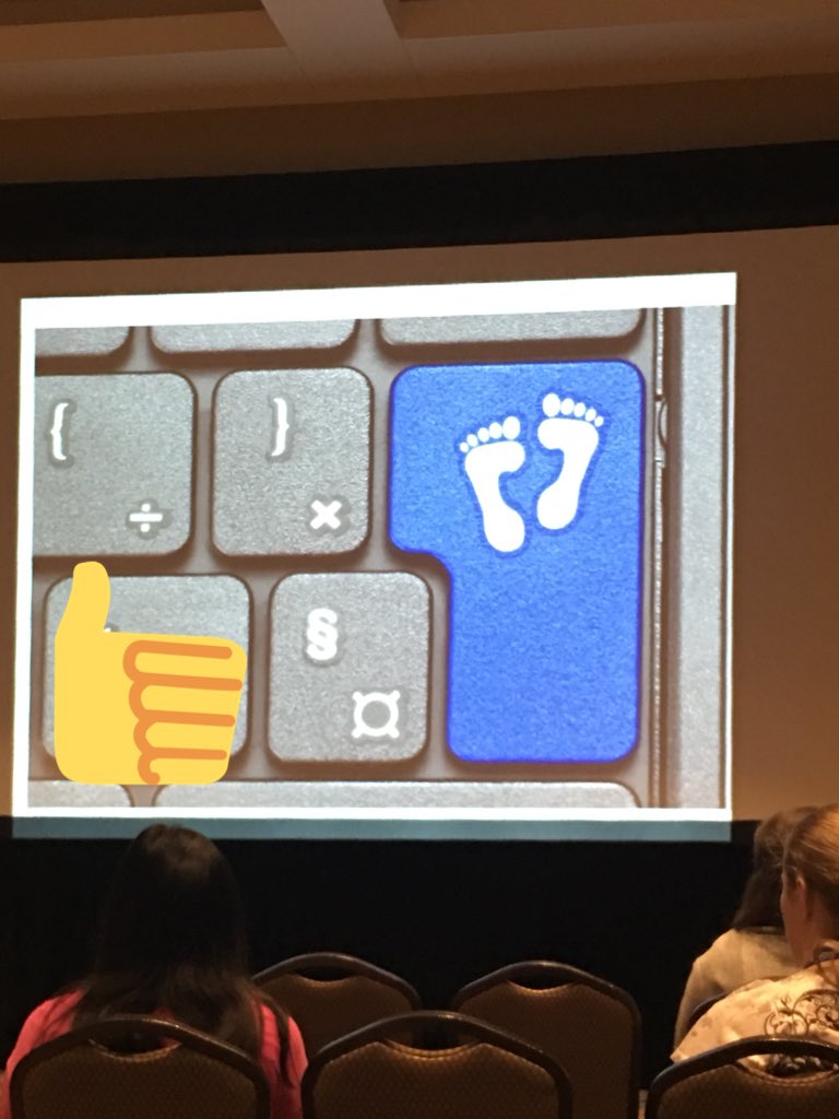 KarenHoppis's tweet photo. If you don't have an online presence, you don't exist. @k_shelton #InnEdCO17 https://t.co/jYWDKUuojs
