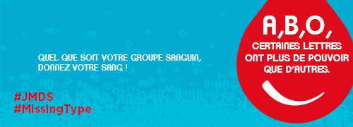 ansm's tweet photo. L'ANSM soutient #MissingType. Vous aussi, enlevez les lettres A, B et O de vos profils #DonDuSang #JMDS https://t.co/uqbBuggEph