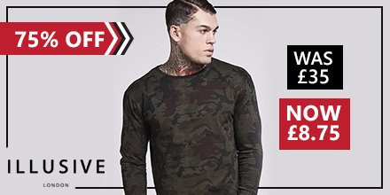 IllusiveLondon's tweet photo. Long Sleeve Vent Tee – Camo | ONLY £8.75 - SAVE £26.25! Shop Now >> https://t.co/GwCBo4cFCD https://t.co/QXNpR7BkNQ