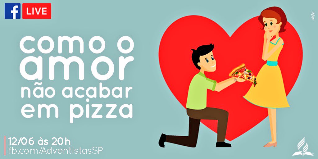 É HOJE! Um bate-papo para que seu amor dure pra sempre. Prepare a mesa e o apetite... fb.com/adventistassp 20h