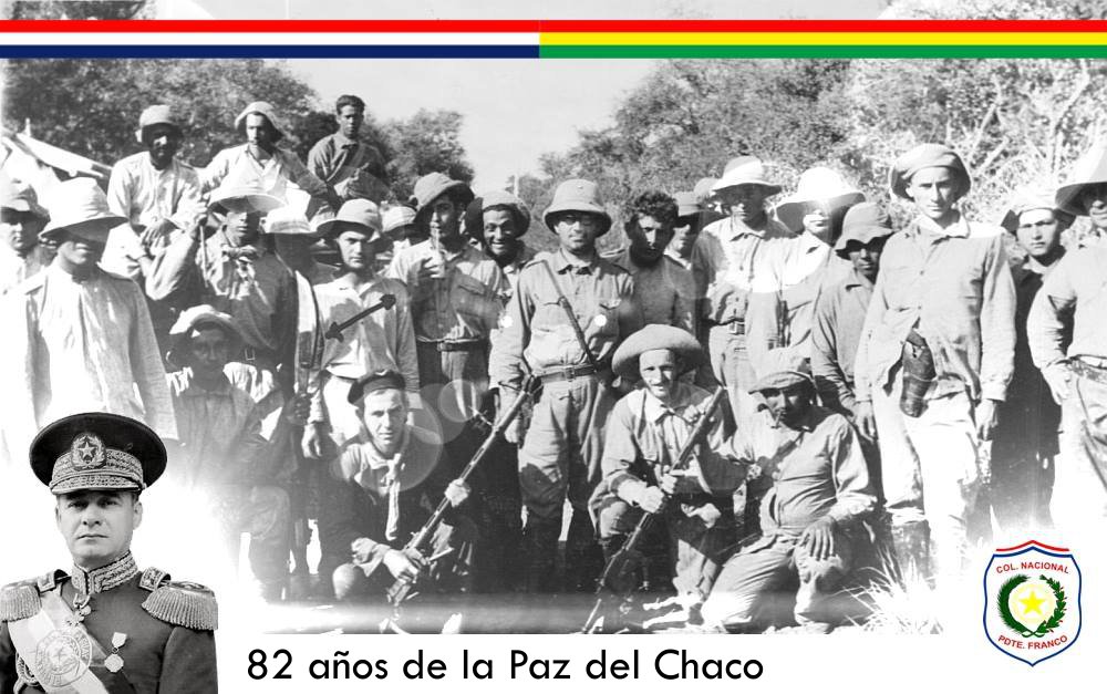 cnpf_py's tweet photo. 12 de Junio “Paz del Chaco” 1932-1935
Paraguay conmemora el aniversario número 82 de la Paz del Chaco, tras la cruenta batalla con Bolivia https://t.co/wUUGUd8tib
