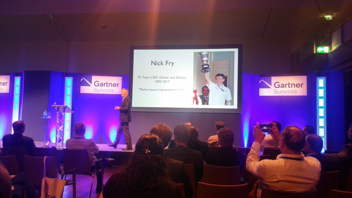 Keynote by Nick Fry: racing in #Formula1 and how teams win #GartnerIOM
