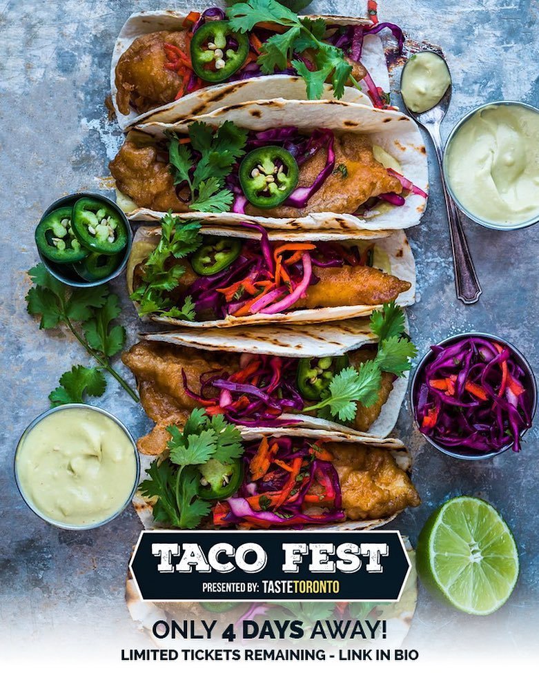taste_toronto's tweet photo. 🌮 Taco Fest 2017 is only 4 days away! 🌮 Can’t wait to get our Taco on this weekend at Ontario Place. #TacoFestTO
_
Saturday tickets are 100… https://t.co/95zlPbocu6