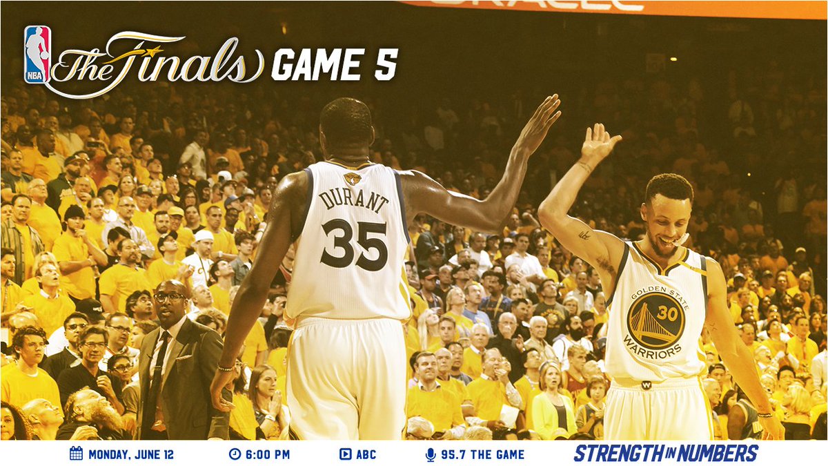warriors's tweet photo. IT'S GAME DAY! The Dubs look to defend home court. #NBAFinals #StrengthInNumbers

GAME PREVIEW &amp; TICKETS » https://t.co/Ouf2z4gcz6 https://t.co/fl5gQxGs9R