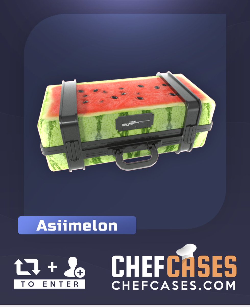 Chefcases's tweet photo. 3 Hour 4x Asiimelon Cases Giveaway!

To win:
- Retweet+Follow
- Go: https://t.co/JlOXe7HLt8
- Tag two friends https://t.co/1BSGqOEJ2s