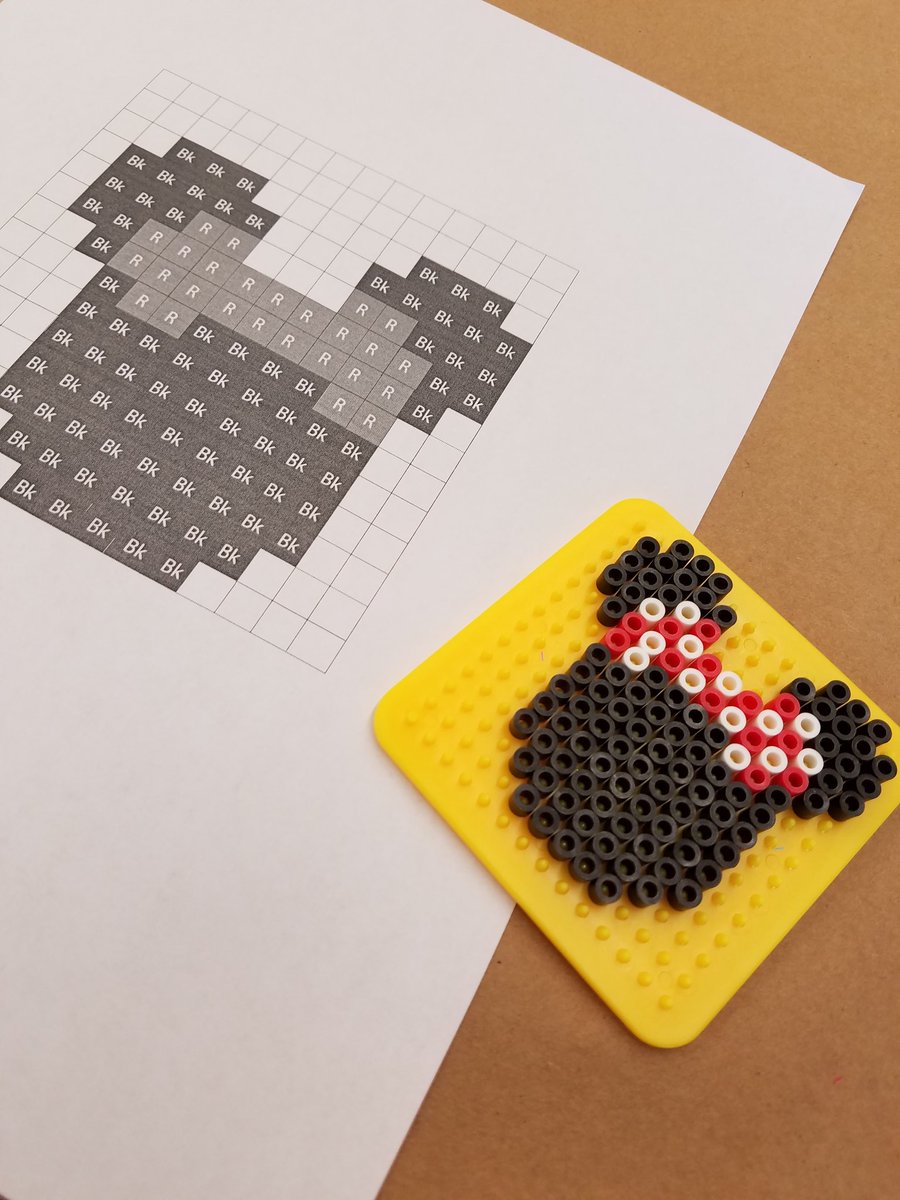 Making_of_a_Mom's tweet image. When the #campcreativity pattern doesn't account for Minnie's polka dots you improvise. She is a pearler bead genius! @MichaelsStores