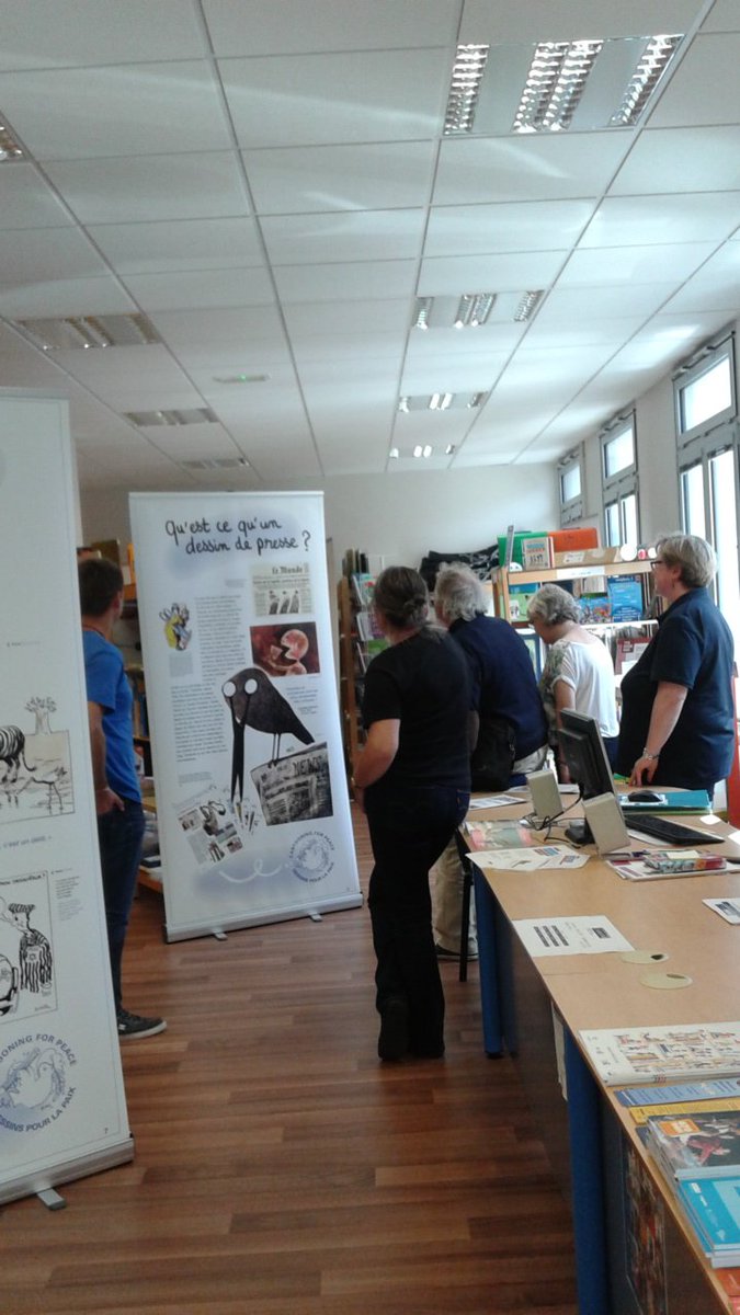 Canope_50's tweet photo. 📌Elle est, à l'@Canope_50 #Cherbourg, la 👌super expo 👌@CartooningPeace . Jusqu'au 11 juillet: à ne pas manquer ! https://t.co/Zw1FIuVJJC
