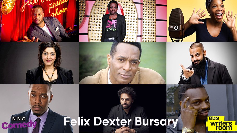 Felix Dexter Bursary <a href="/bbccomedy/">BBC Comedy</a>  deadline extended for a week. Now 5pm Mon 19 June 
<a href="/BBC/">BBC</a> <a href="/AboutTheBBC/">BBC</a> <a href="/BBCAcademy/">BBC Academy Live</a> bbc.in/2rtTdEz