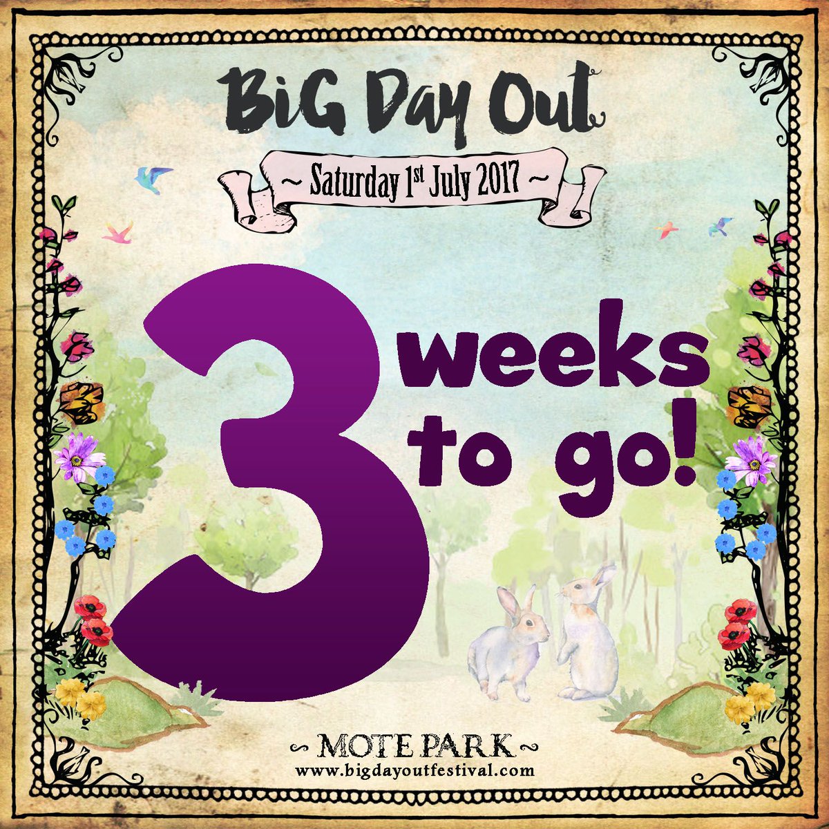BigDayOutUK's tweet photo. 3 WEEKS TO GO UNTIL BIG DAY OUT LANDS IN MAIDSTONE! https://t.co/wdTj9Bm81T