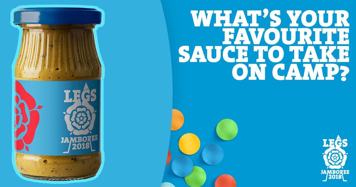 LEGSJam's tweet image. What's your favourite sauce to take on camp?