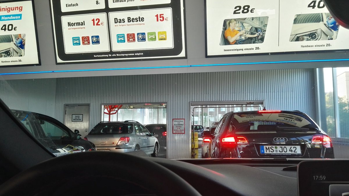 The last wash. 
Und seit wann ist eigentlich Autowaschtag montags?