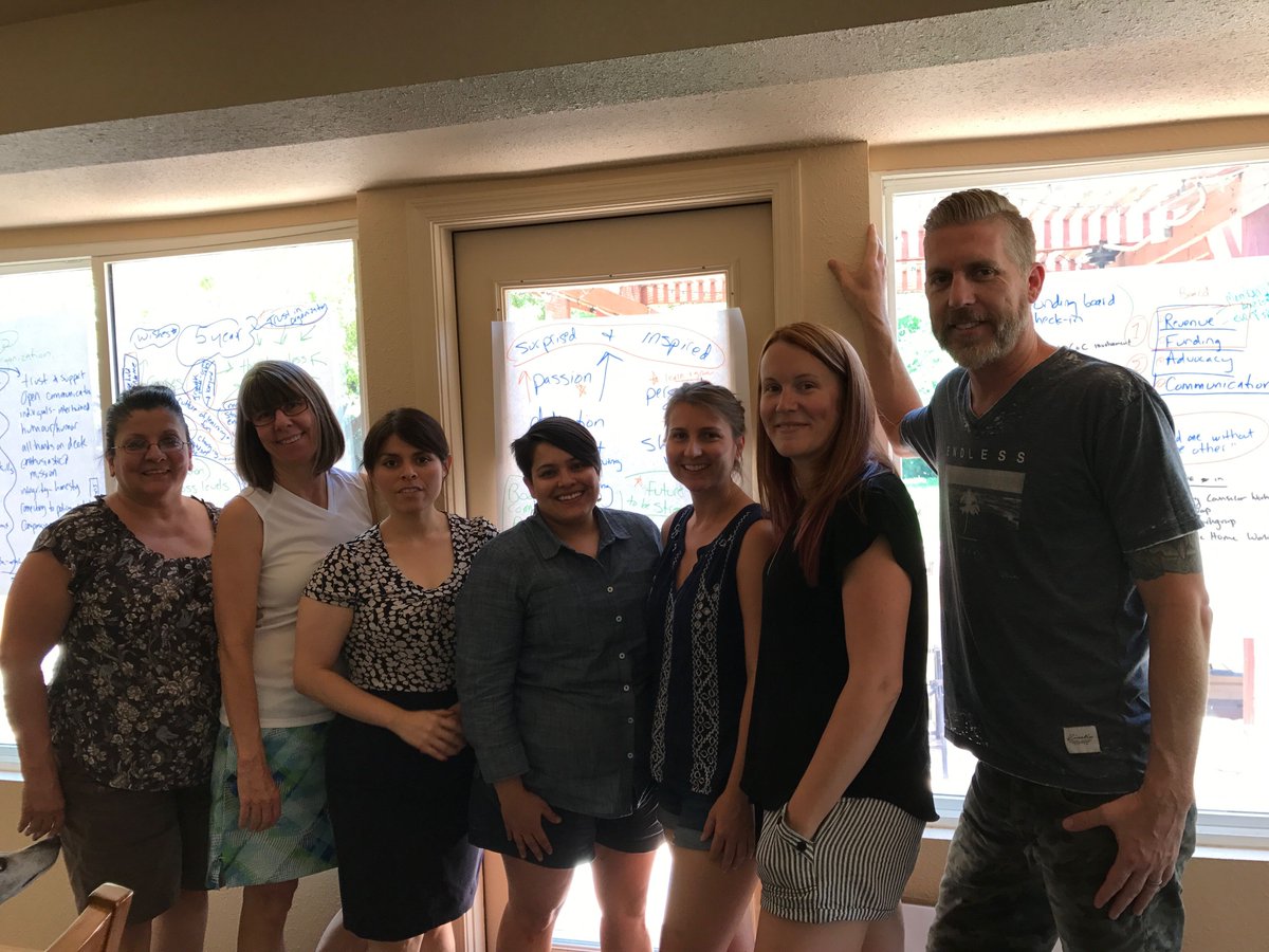 Merger brainstorming at staff retreat. New organizational name and more to be revealed in July!