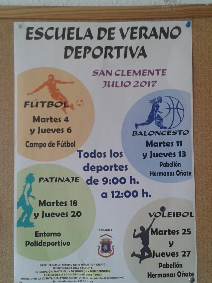 Participa en la Escuela de Verano. Diviértete haciendo deporte.