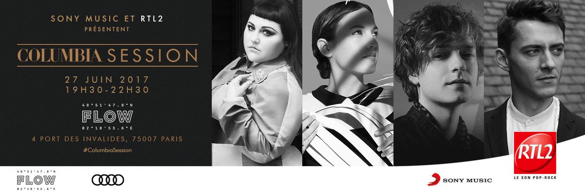 RTL2officiel's tweet image. Sony Music &amp;amp; RTL2 présentent la #ColumbiaSessionRTL2 avec @bethditto @Jainmusic #Malo' &amp;amp; @nouveaunord au @flowparis bit.ly/2riXmMw