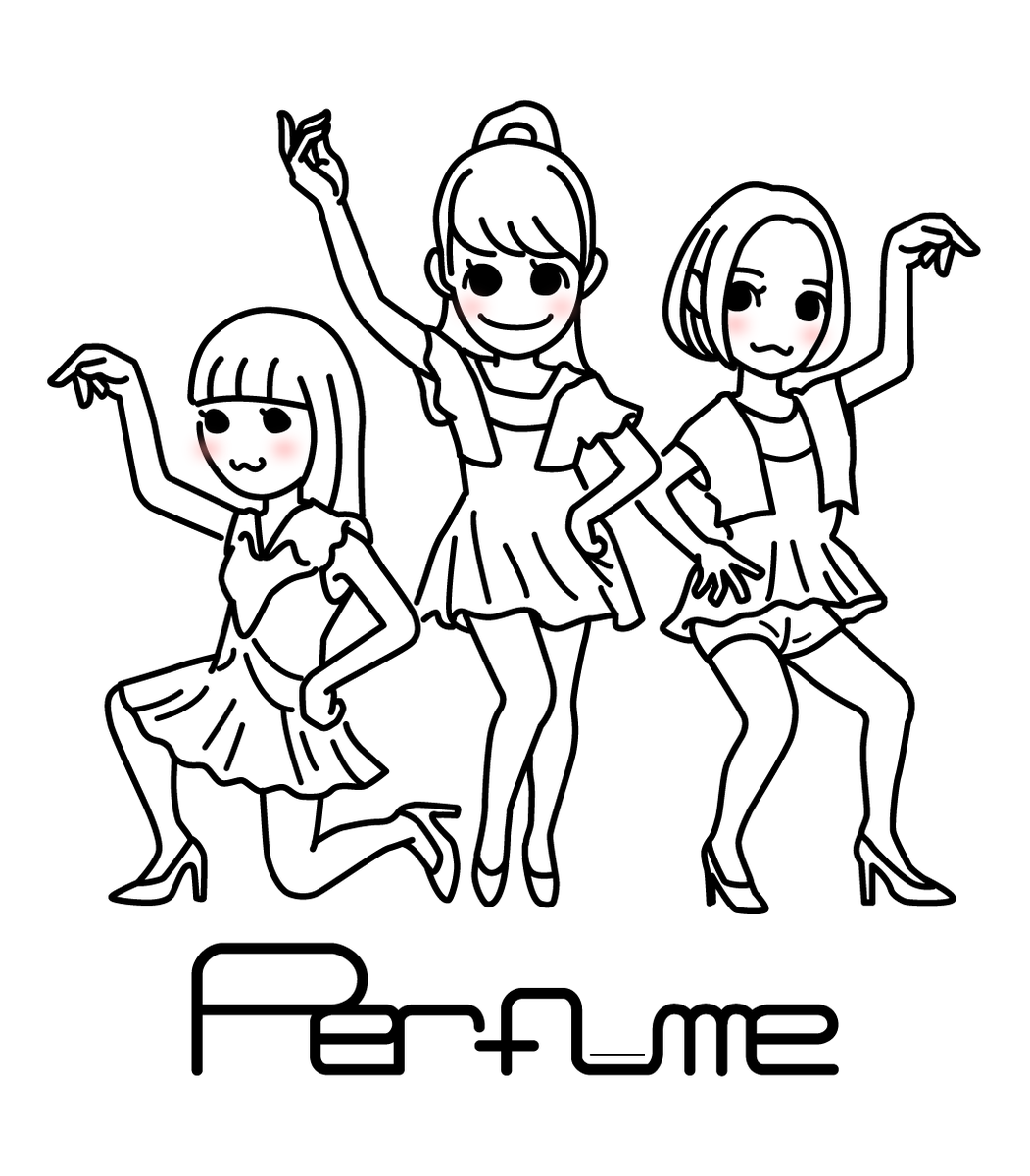 Perfumeのイラスト。

#Perfume 
#prfm 
#絵・ちたまロケッツ 