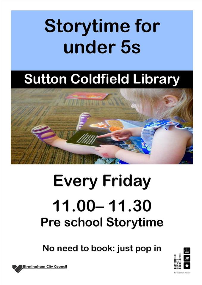 NEW story session starting this Friday <a href="/SuttonLibrary/">Sutton Coldfield Library</a> for Under 5's

bit.ly/2rSDbDI