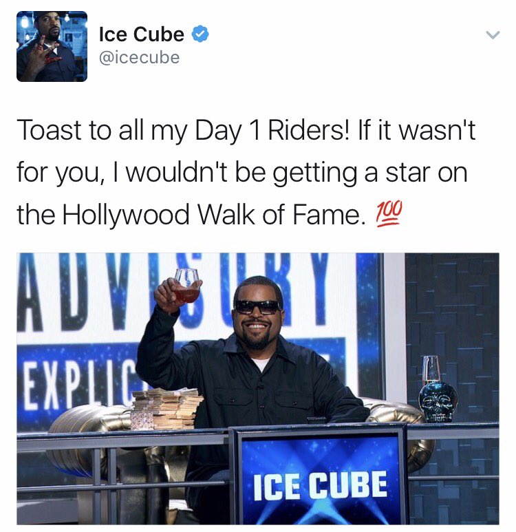 Congrats to Ice Cube.