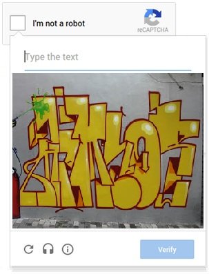 vicpobo's tweet image. En su escalada contra el soft OCR, deciden meter tags (firmas graffiti) en los captchas. Menudo test de Turing. Intenta acertar, valiente!